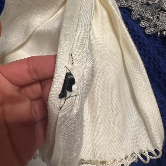 Charming Charlie Scarf Set - Blue, Cream, Gray - Picture 7 of 12